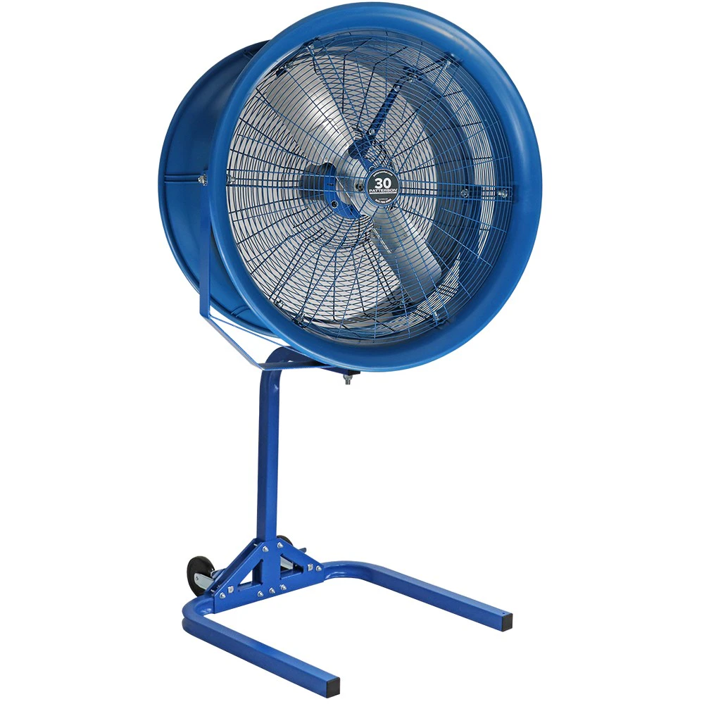 Patterson Fan PS30B High Velocity Fan, 30" 208-230V/460V, No Cord, Portable Stroller, Blue