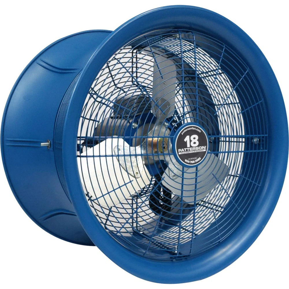 Patterson Fan CS18B High Velocity Fan, 18" 208-230V/460V, No Cord, Chain Suspended, Blue