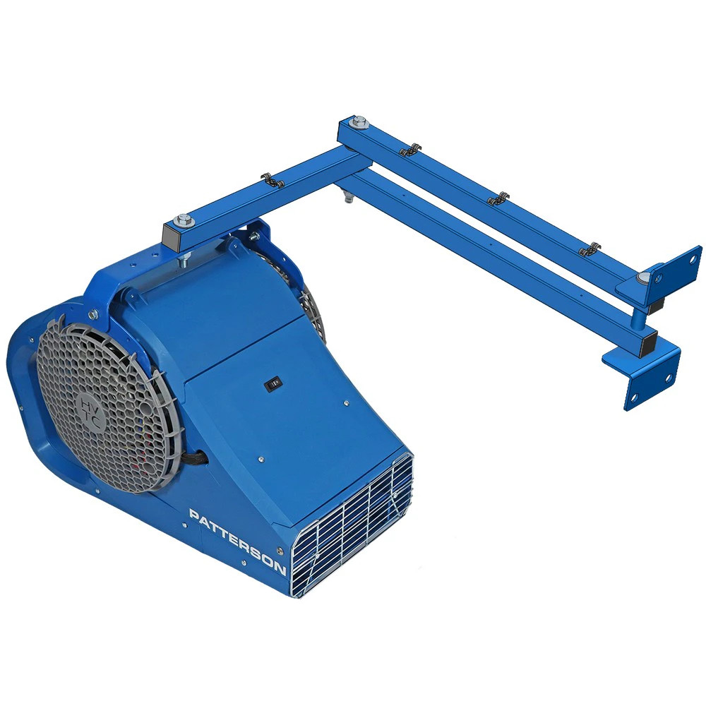 Patterson Fan FHVTCD-L-MOUNT Loading Dock Fan, 277V w/Switch, No Lights, Fixed 90°, Blue