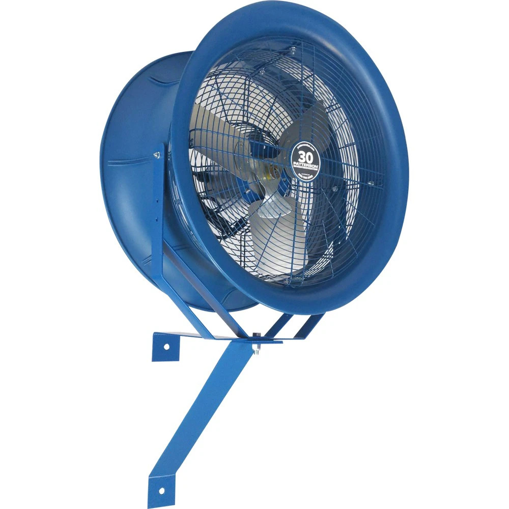 Patterson Fan CW30B High Velocity Fan, 30" 208-230V/460V, No Cord, Column Wall Mount, Blue