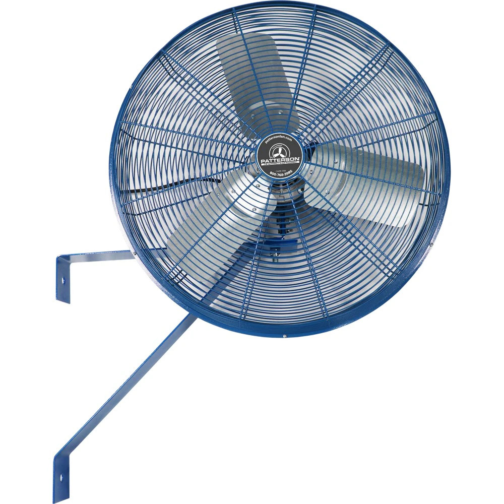 Patterson Fan FPC24A-CW-PC-BLUE 24" Cage Fan, Blue w/Column-Wall Mount Workstation Fan