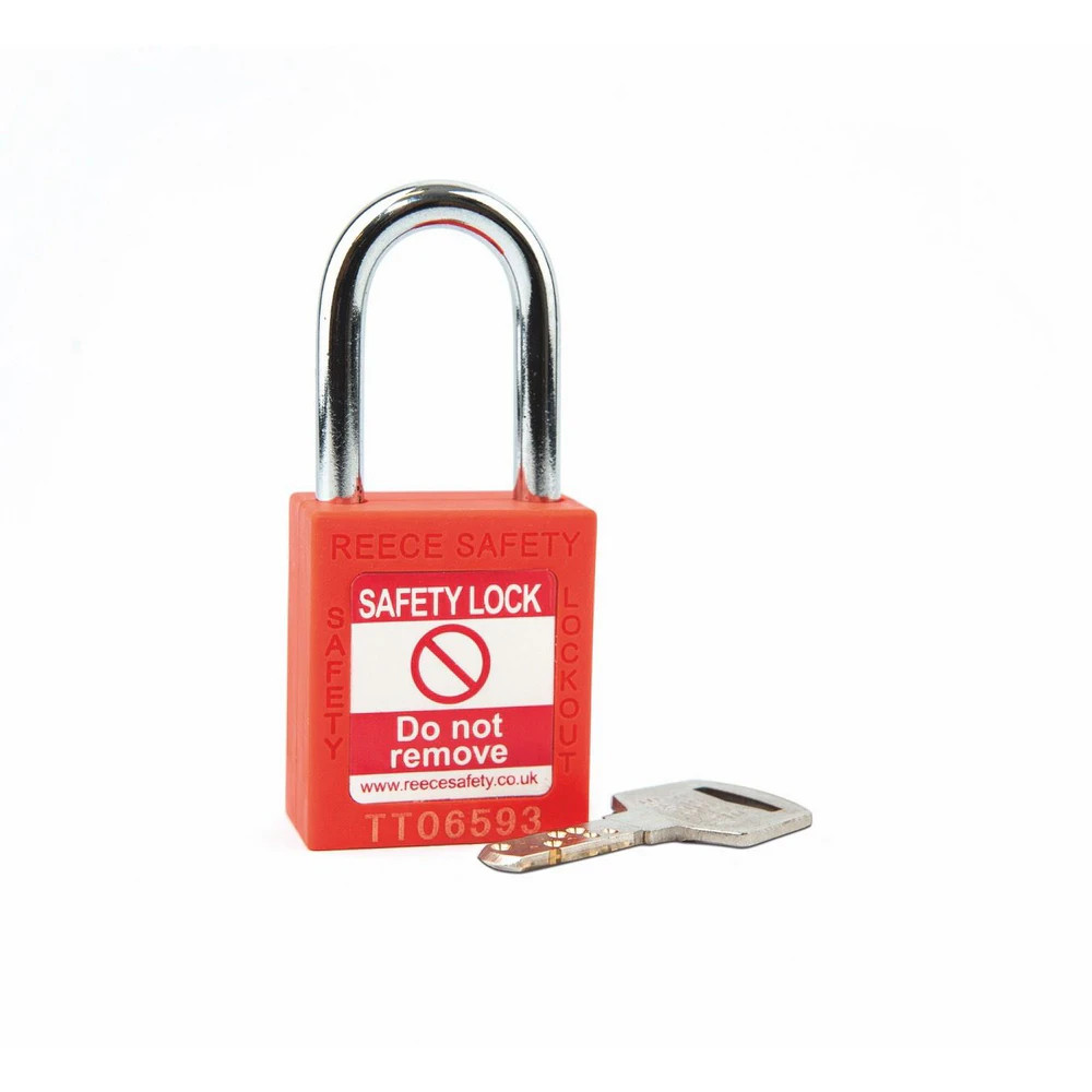 Reece Safety TT38ORJK ORANGE Steel Shackle safety padlock keyed alike to KA30006
