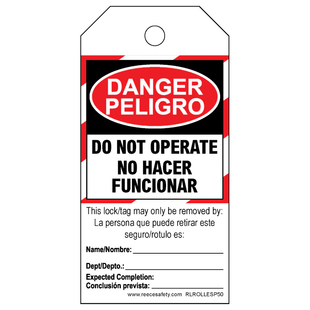 Reece Safety RLROLLESP50-250 DO NOT OPERATE - BILINGUAL - ROLL OF 250