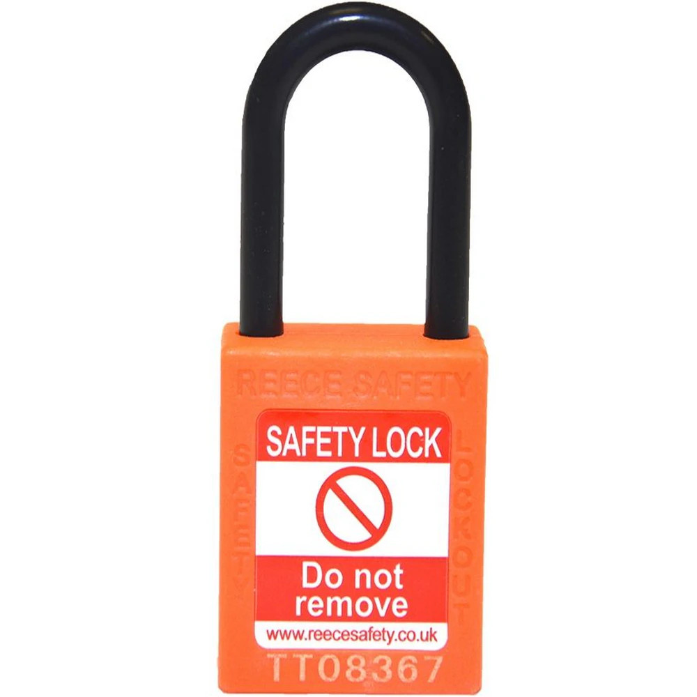 Reece Safety NC38ORJ ORANGE Plastic Shackle safety padlock keyed differently