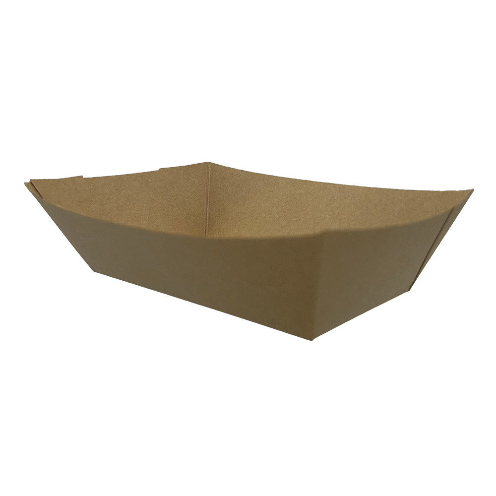 Nova NFT100-K 1 lb Kraft Food Tray PFAS Free 1000 / Case