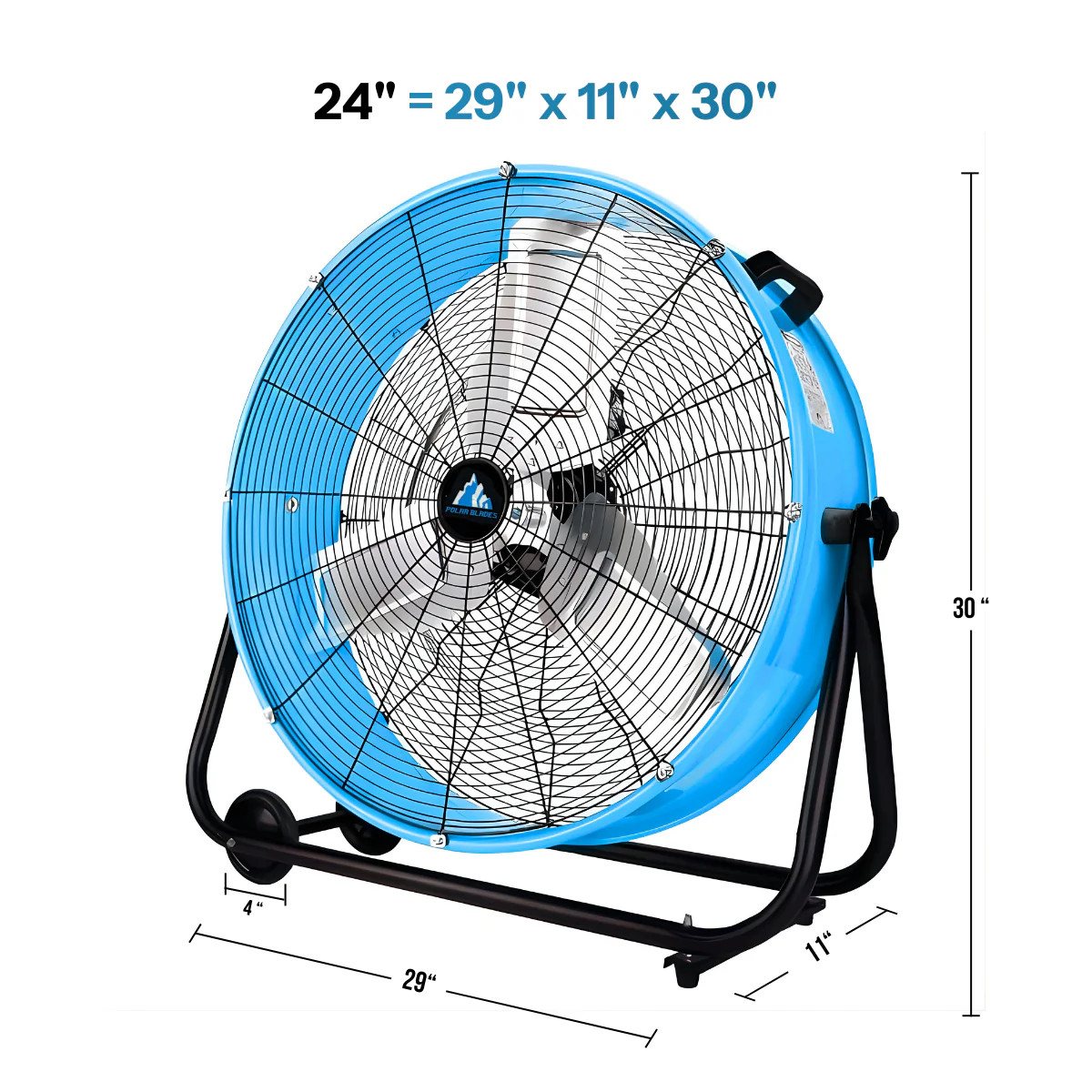 Polar Blades POLAR-BREEZE-24 Drum Fan, 24"