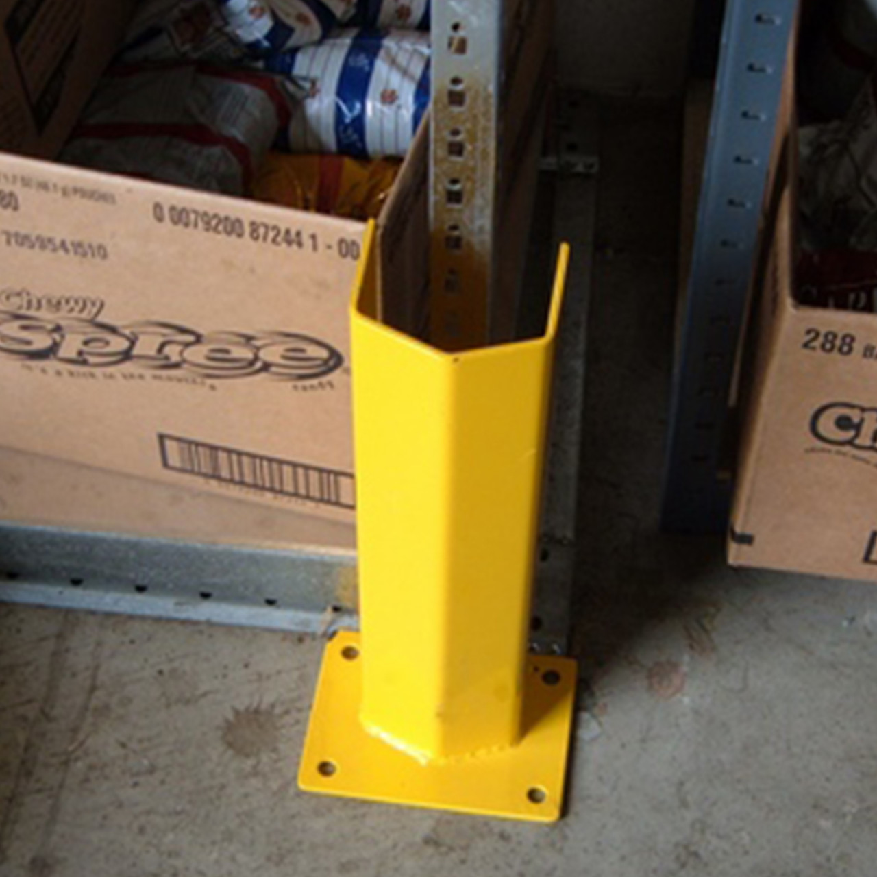 Savety Yellow PP-24V-4.25-14 24" V Shape Post Protectors, 4.25" Opening, 1/4" Steel