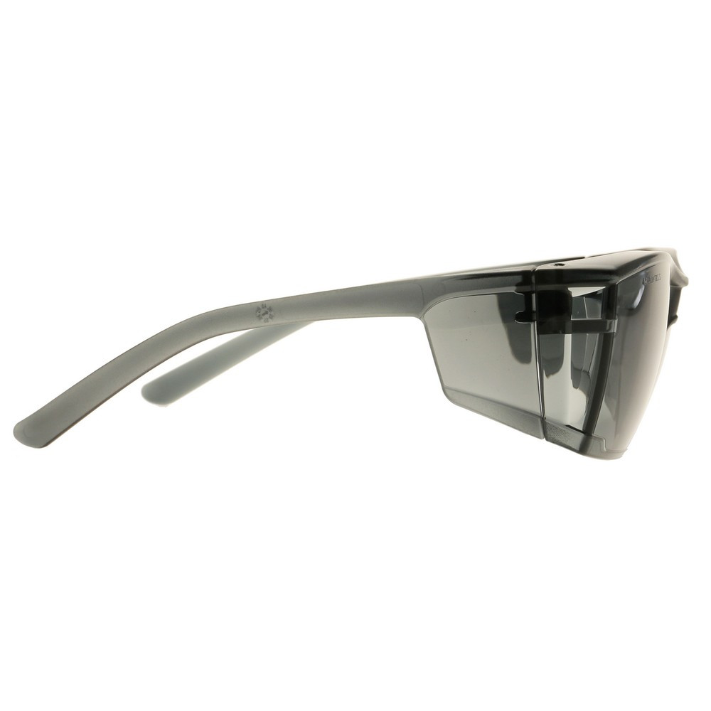 Zing Green 20-105ECO GY SAF Eco-Friendly Lightweight Safety Glasses with Side Shields -Z-Force, Grey Temples, Smoke Anti-Fog Lens