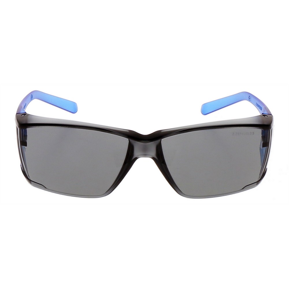 Zing Green 20-105ECO BE S Eco-Friendly Lightweight Safety Glasses with Side Shields -Z-Force, Blue Temples, Smoke Lens