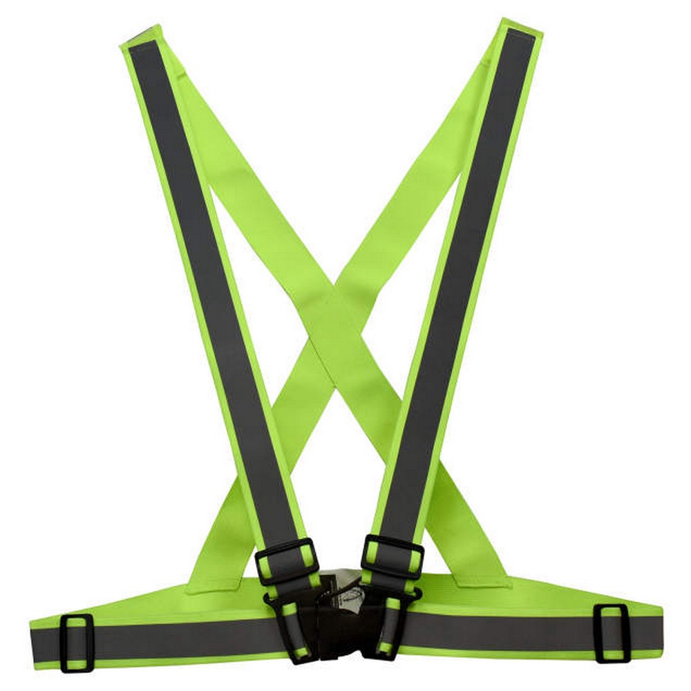 Radians SA0201X-NG-UNIV High Visibility Breakaway X-Back Safety Harness, Hi-vis Green