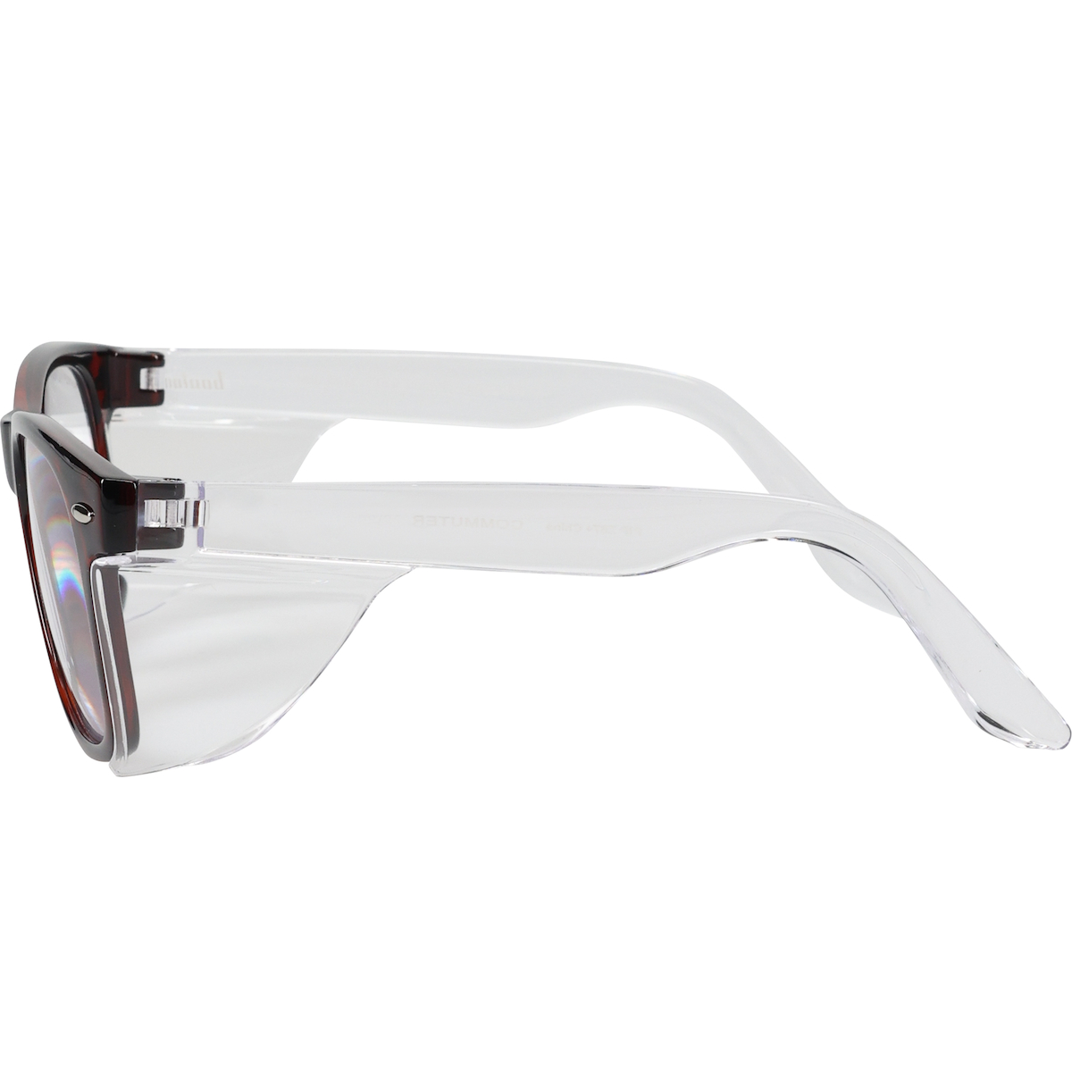 PIP 250-170-8123 Bouton Optical Commuter Auto Focus Reader Safety Glasses, +0.6 to +2.75 Diopter, Brown/Black Frame
