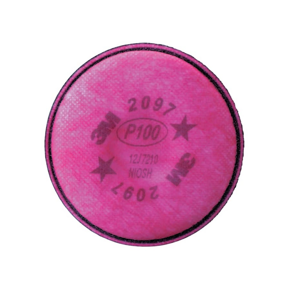3M 142-2097 2000 Series Particulate Filter, P100, Nuisance Level Organic Vapor, Magenta 2/Pack
