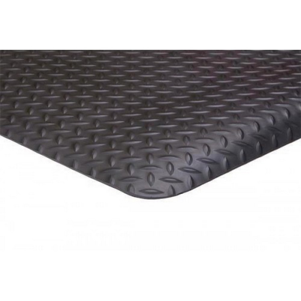 Apache Mills 39065090030007500 Antifatigue Mat, 3' x 75' 9/16" Thickness, Diamond, Solid Black