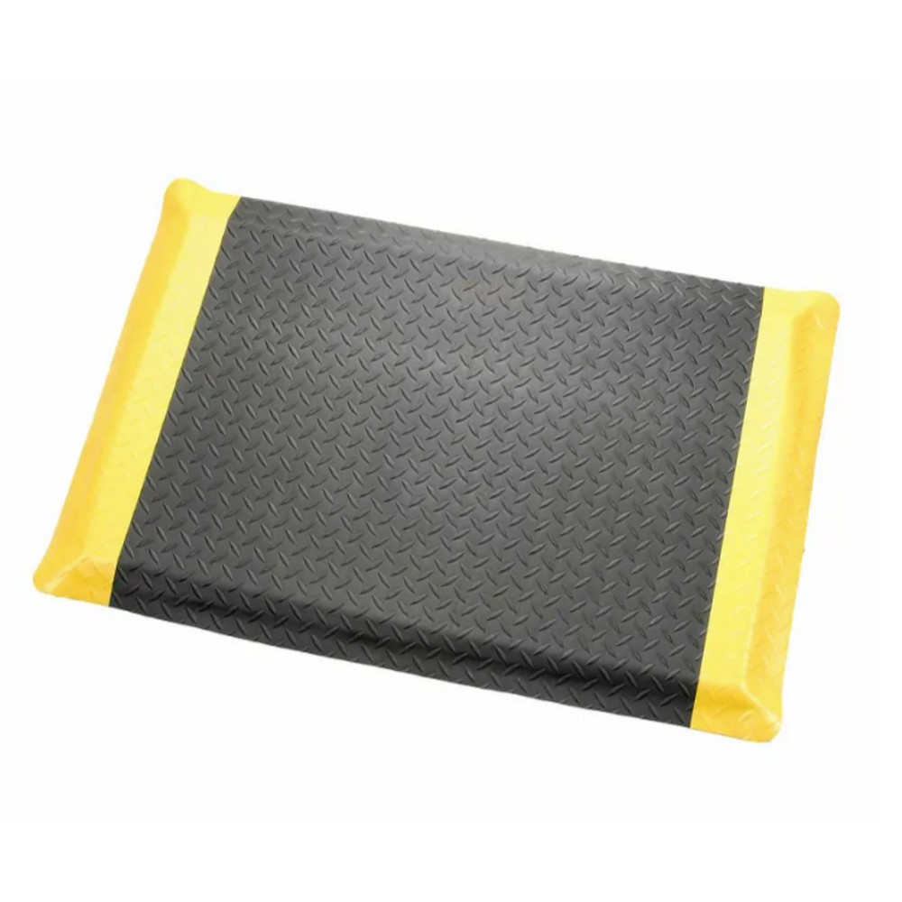 Apache Mills 39065090320007500 Antifatigue Mat, 2' x 75' 9/16" Thickness, Diamond, Black/yellow