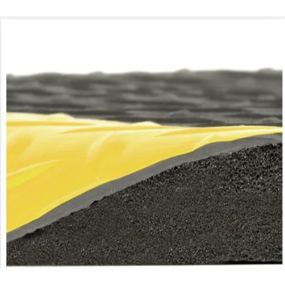 Apache Mills 39065091730007500 Antifatigue Mat, 3' x 75' 9/16" Thickness, Diamond, Chevron Black/yellow
