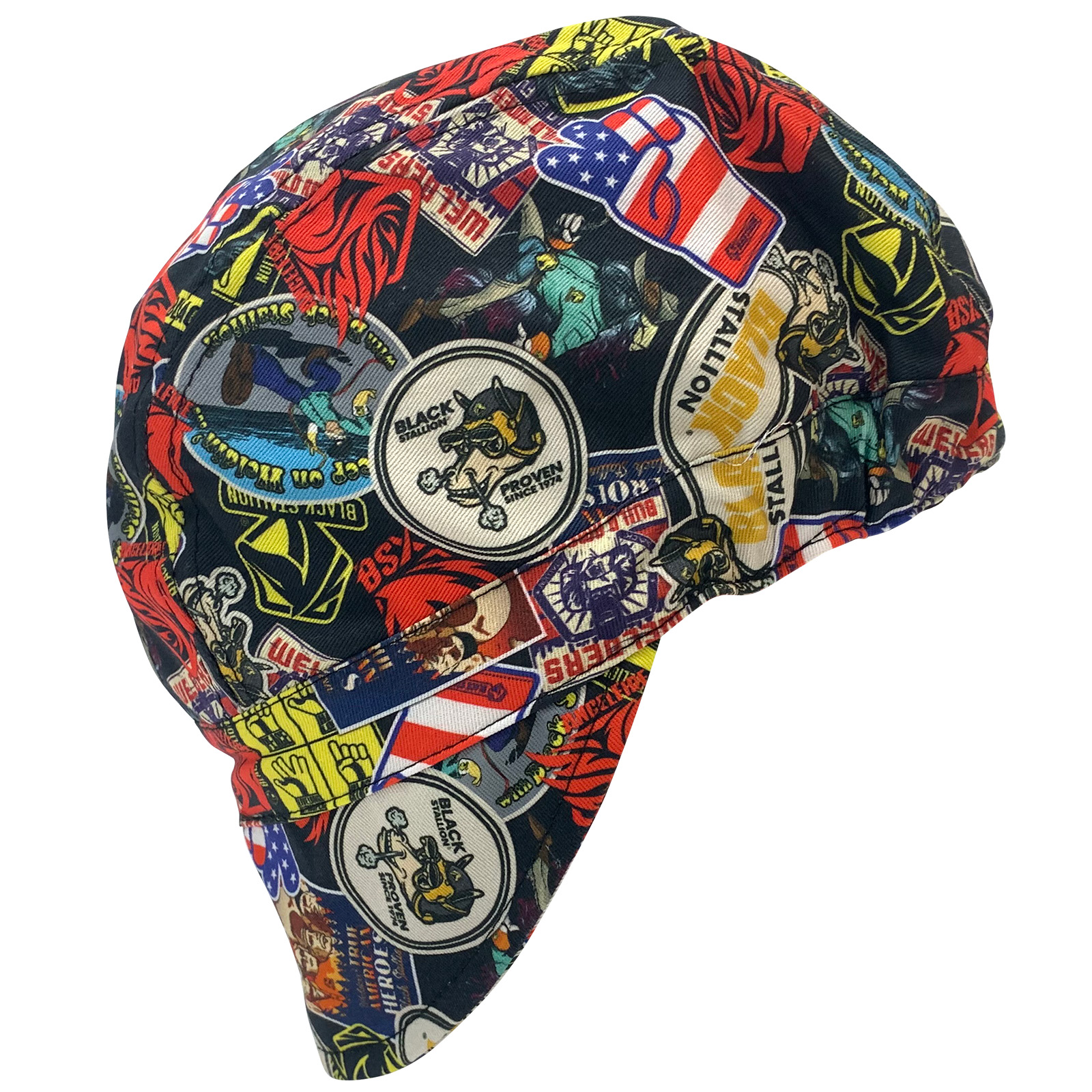 Black Stallion BC5W-SC Exclusive “Sticker Collage” Cotton Welding Cap