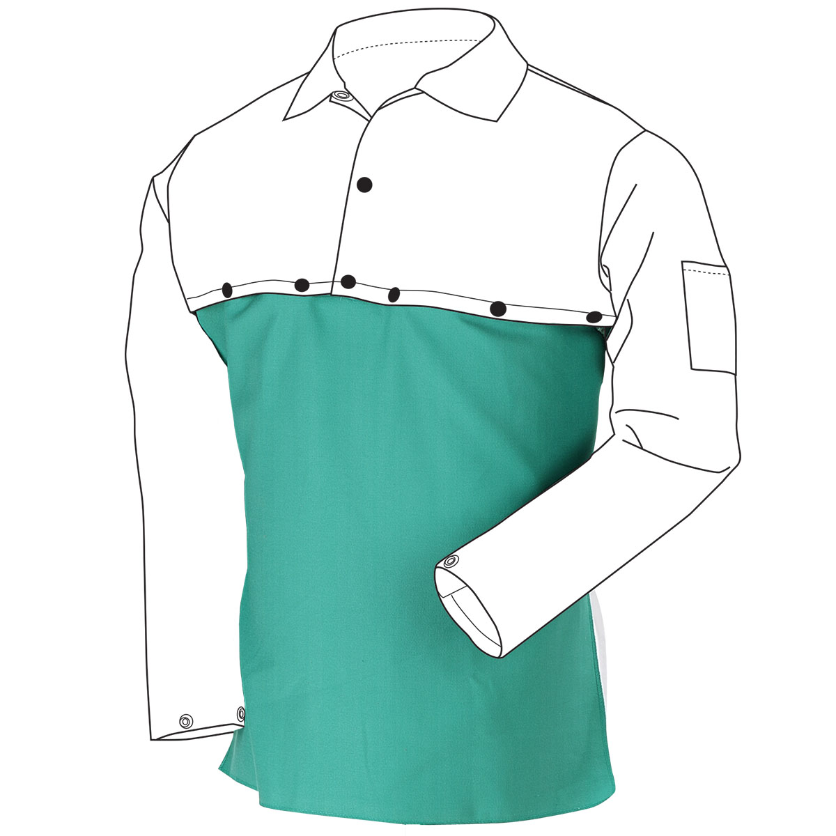 Black Stallion F9-24B Flame-Resistant Cotton Bib, 24" Length