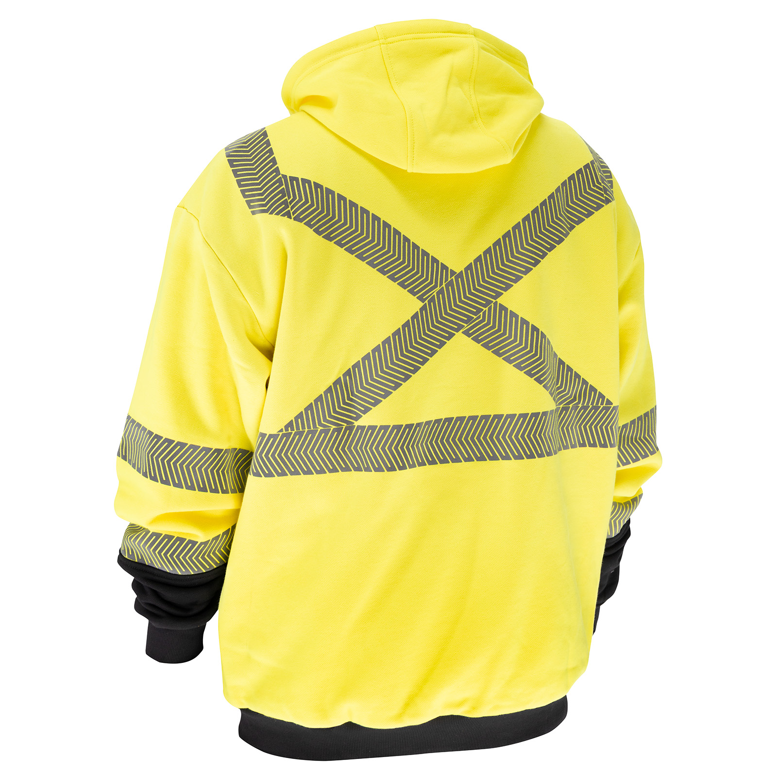 Black Stallion JF2045-HY 12 oz. Hi-Vis AR/FR Cotton Full-Zip Hooded Sweatshirt