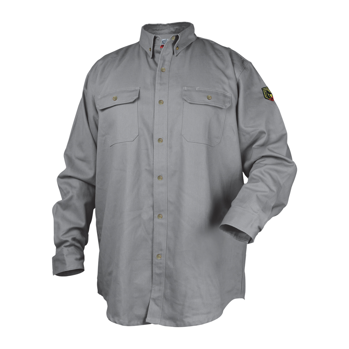 Black Stallion WF2110-GY FR Cotton Work Shirt, Gray