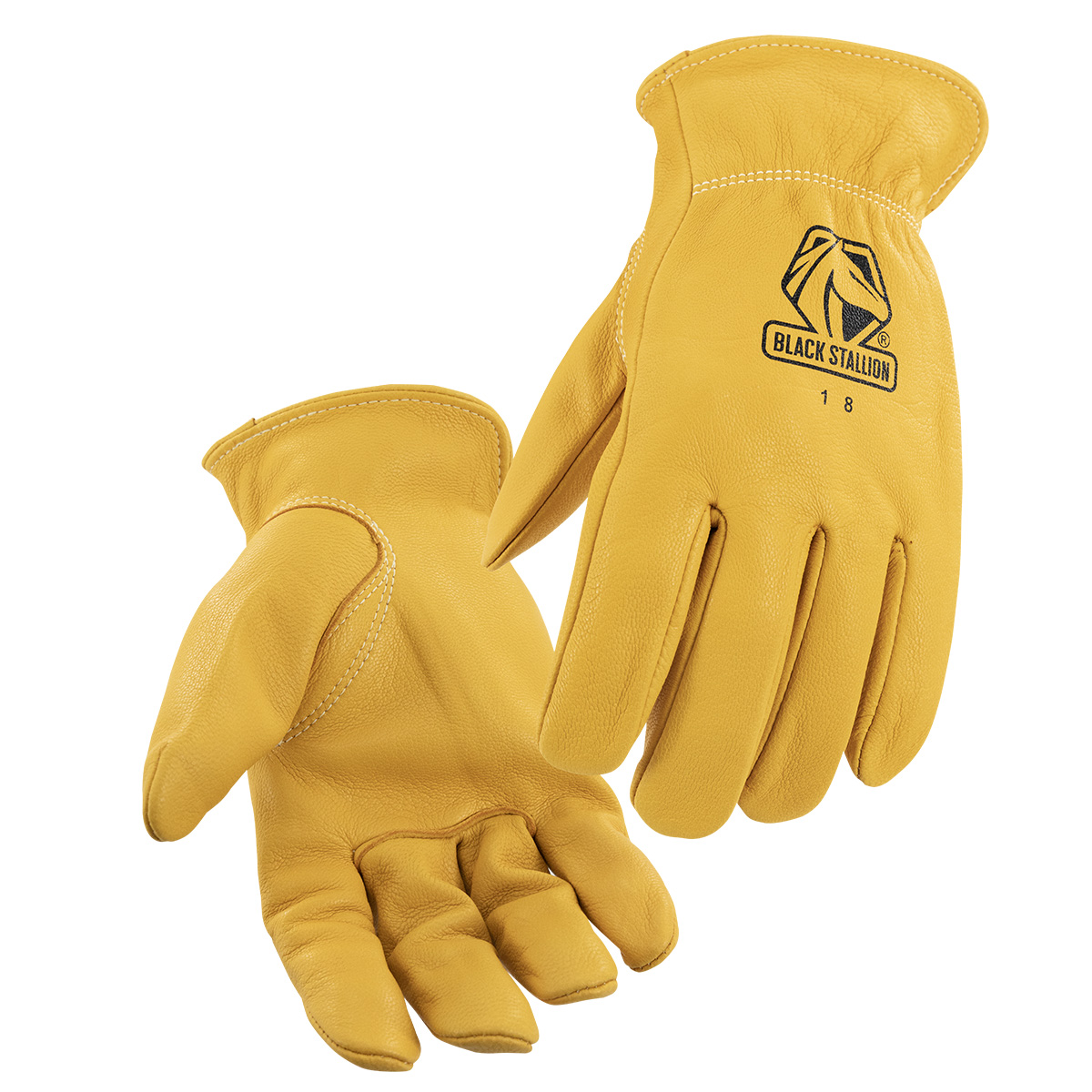 Black Stallion 18 Premium Grain Deerskin Drivers Glove