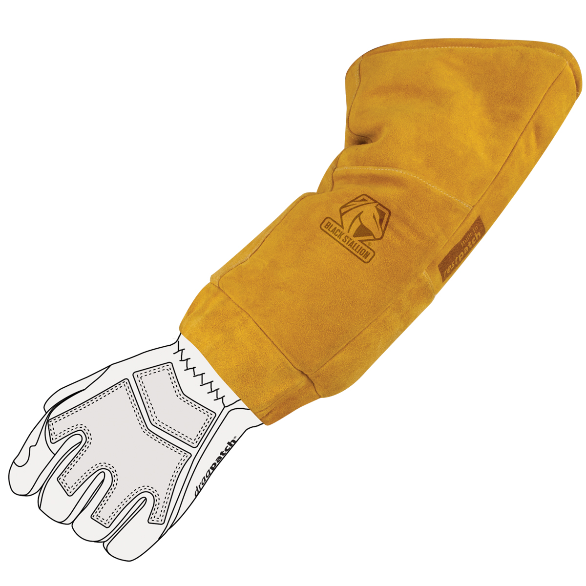 Black Stallion BX-EXT BSX Split Cowhide Sleeve/Glove Extender