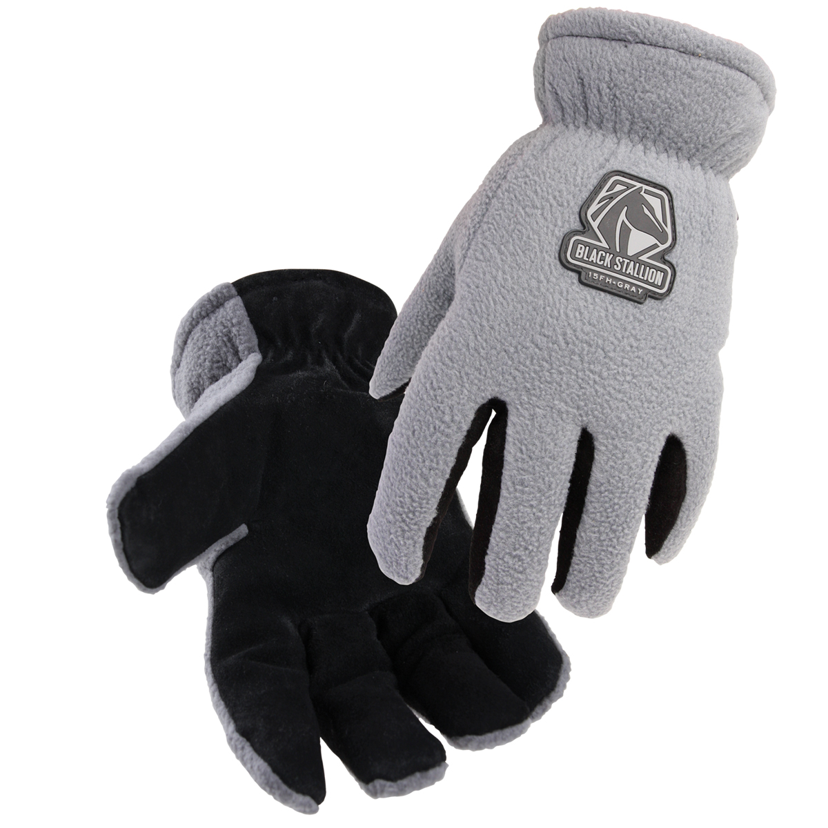 Black Stallion 15FH-BLK Grian Pigskin and Polar Fleece Winter Glove
