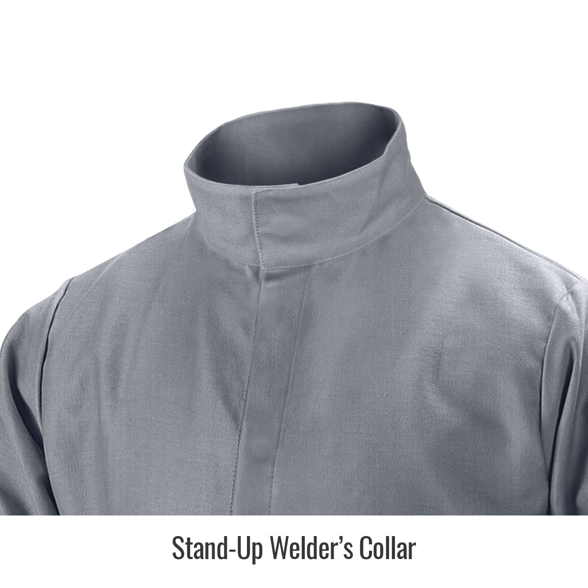 Black Stallion JF2220-GY NFPA 2112 &  NFPA 70E 9 oz. FR Cotton Welding Jacket