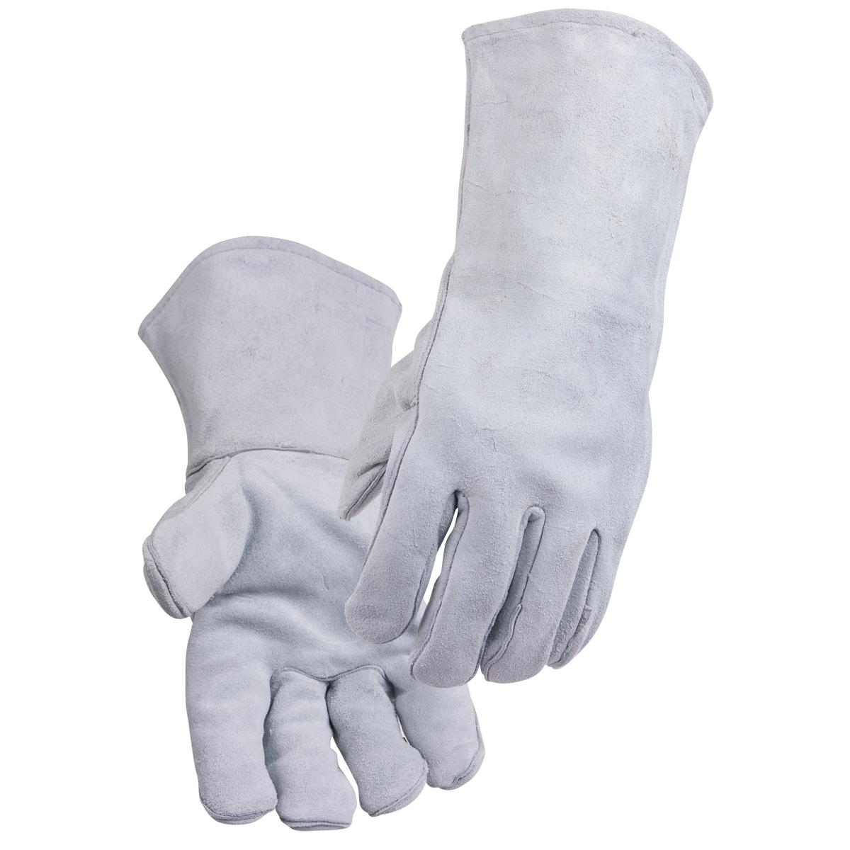 Black Stallion 111S Gray Value-Priced Split Cowhide Stick Glove