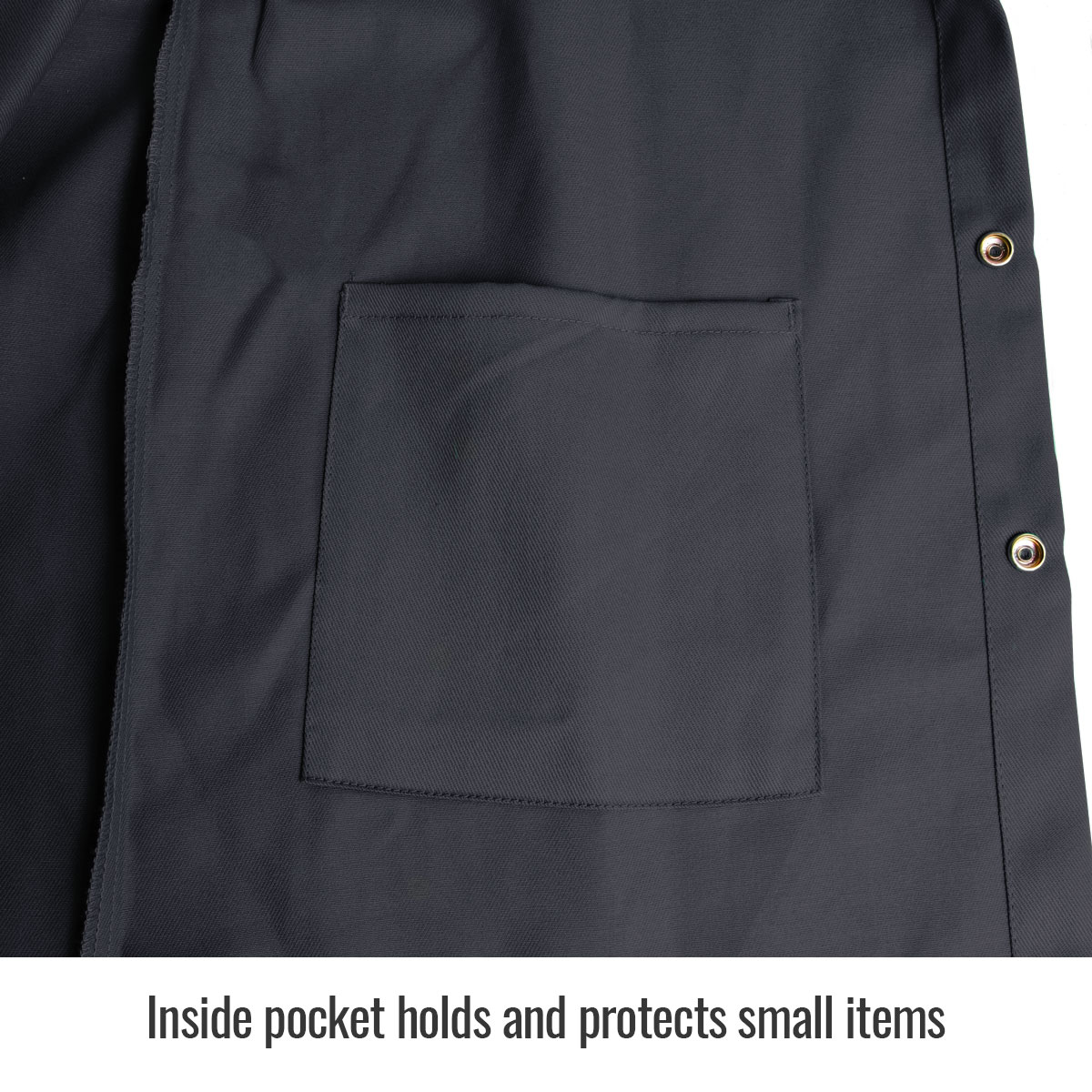 Black Stallion FBK9-30C Flame-Resistant Cotton Welding Jacket, Black