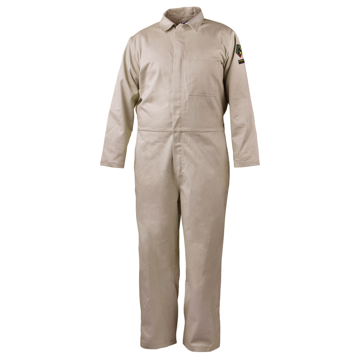 Black Stallion CF2117-ST NFPA 2112 7 oz. FR Cotton Coverall, Stone Khaki