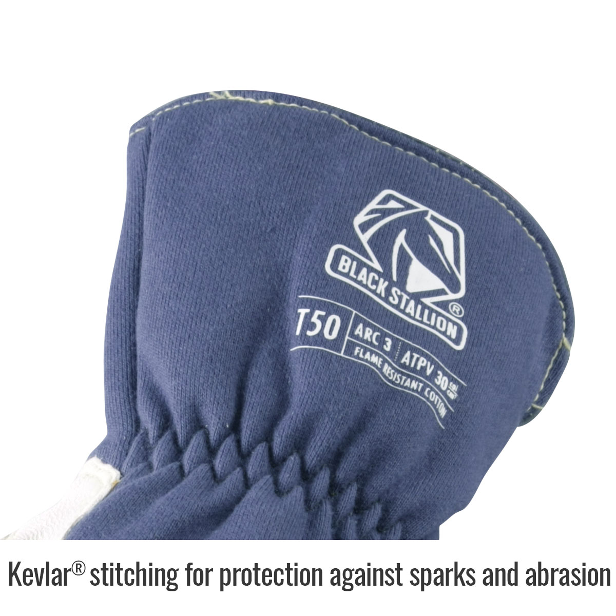 Black Stallion T50 Premium Grain Goatskin & FR Cotton TIG Welding Glove