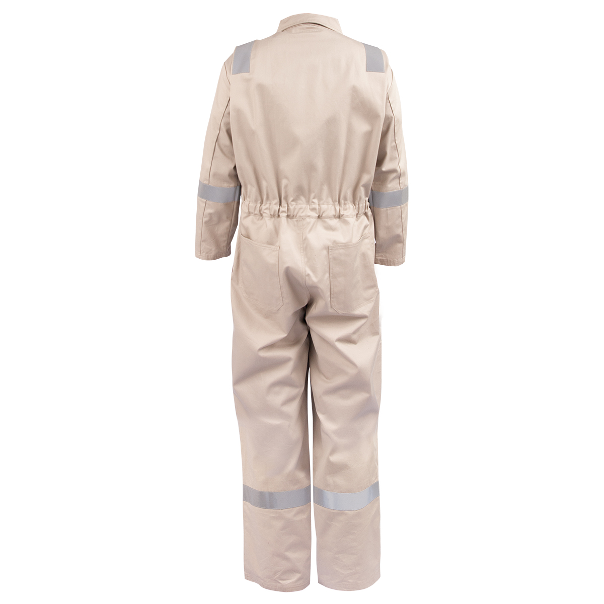 Black Stallion CF2118-ST 7 oz. AR/FR Cotton Coverall with Reflective FR Tape, Stone Khaki