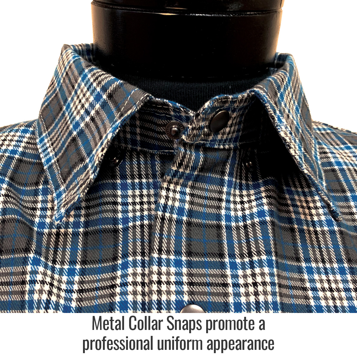 Black Stallion FS9-PGY Flame-Resistant Cotton Work Shirt, Gray Plaid