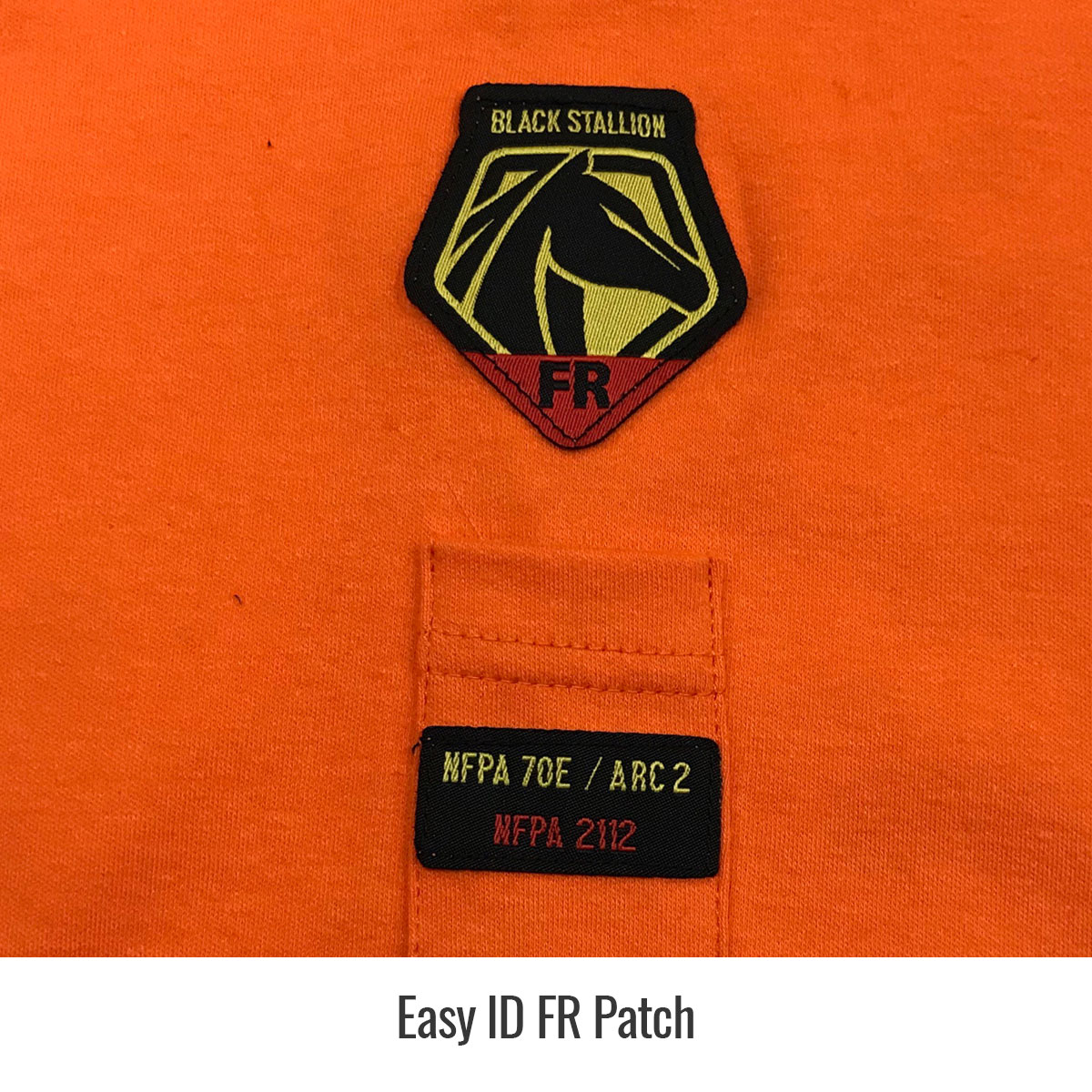 Black Stallion TF2510-OR NFPA 2112 &  NFPA70E 7 oz. FR Cotton Knit Long-Sleeve T-Shirt, Safety Orange