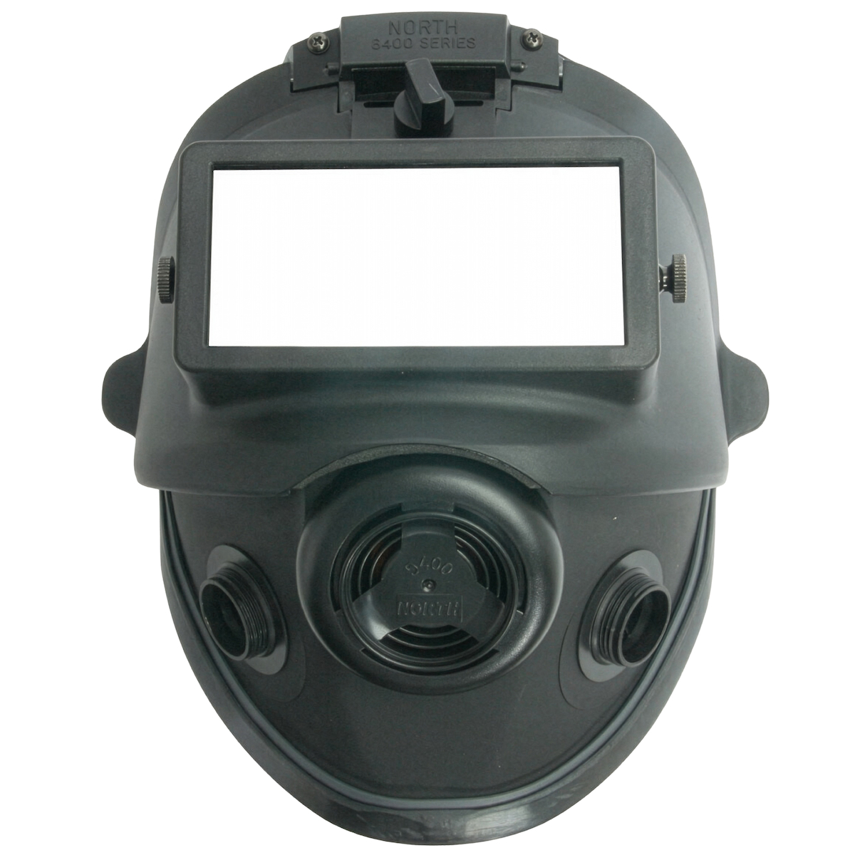 North 54001W Full Facepiece Welding Attachment, Elastomeric with 4-Strap Headband & Dual N-Series Connectors