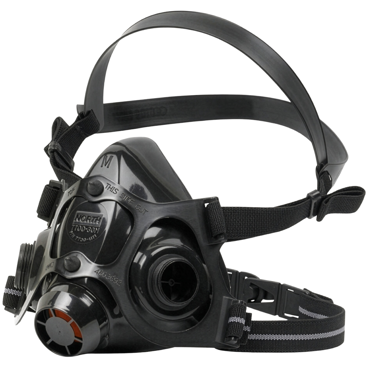 North 770030 Half Mask, Silicone with Dual N-Series Cartridge Connectors