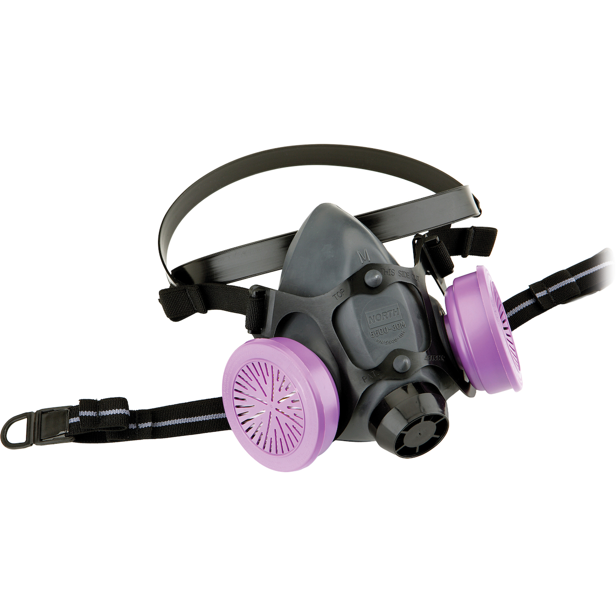 North 550030 Half Mask, Elastomeric with Dual N-Series Cartridge Connectors