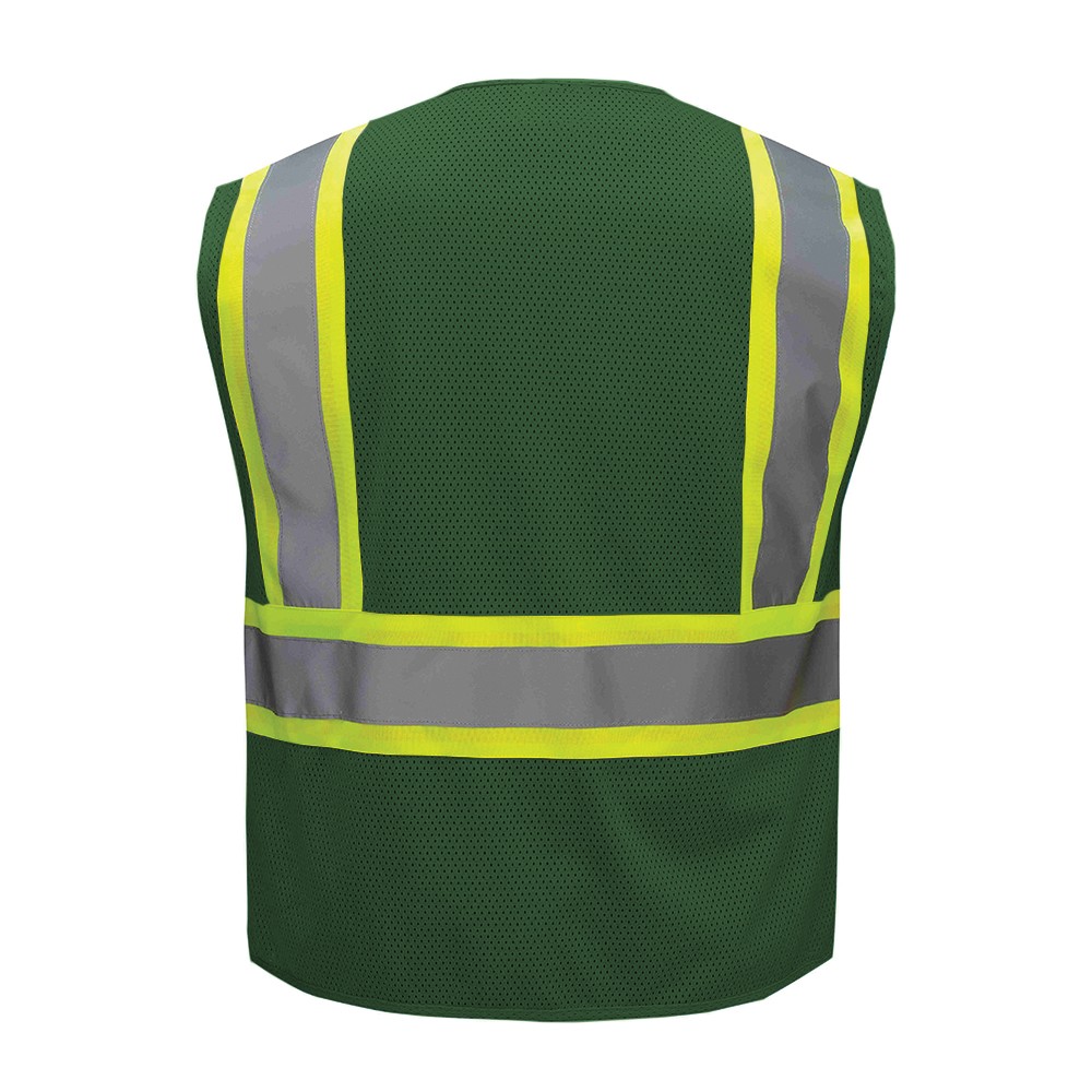 GSS Safety 3136 Enhanced Visibility Multi-Color Vest, Dark Green