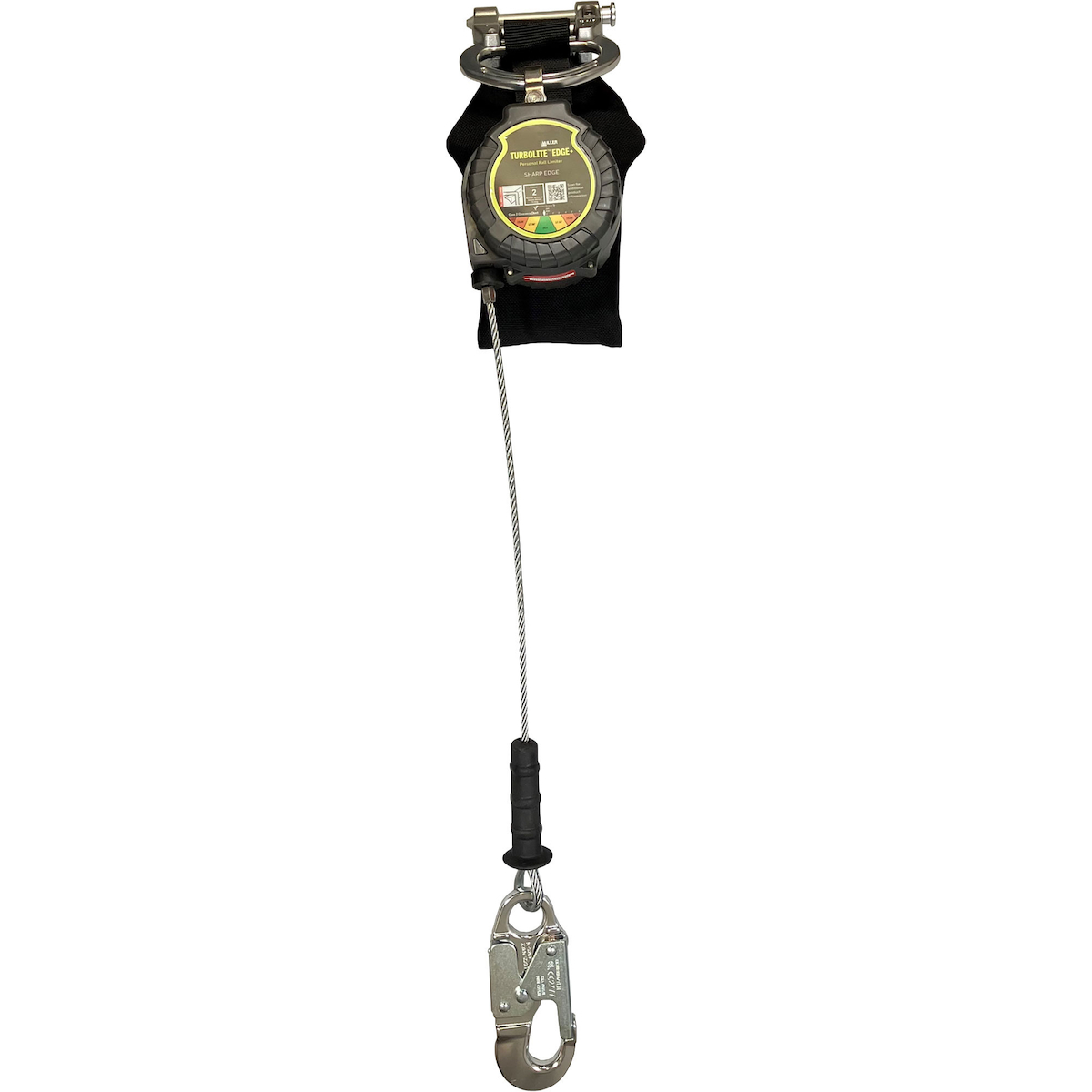 Miller MTL-LEP1-67 Single Cable Edge Personal Fall Limiter with Aluminum Harness One Pin Connector, Aluminum Locking Snap Hook