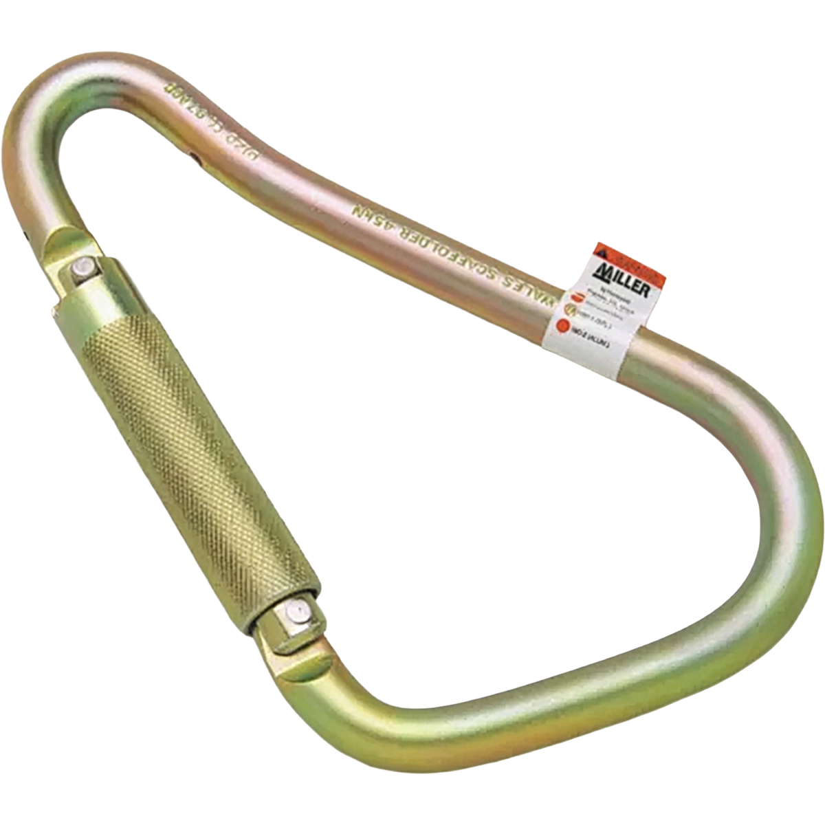 Miller 18D-1 Heavy?Duty Steel Carabiner with Automatic Twist?Lock - 2" Gate Opening