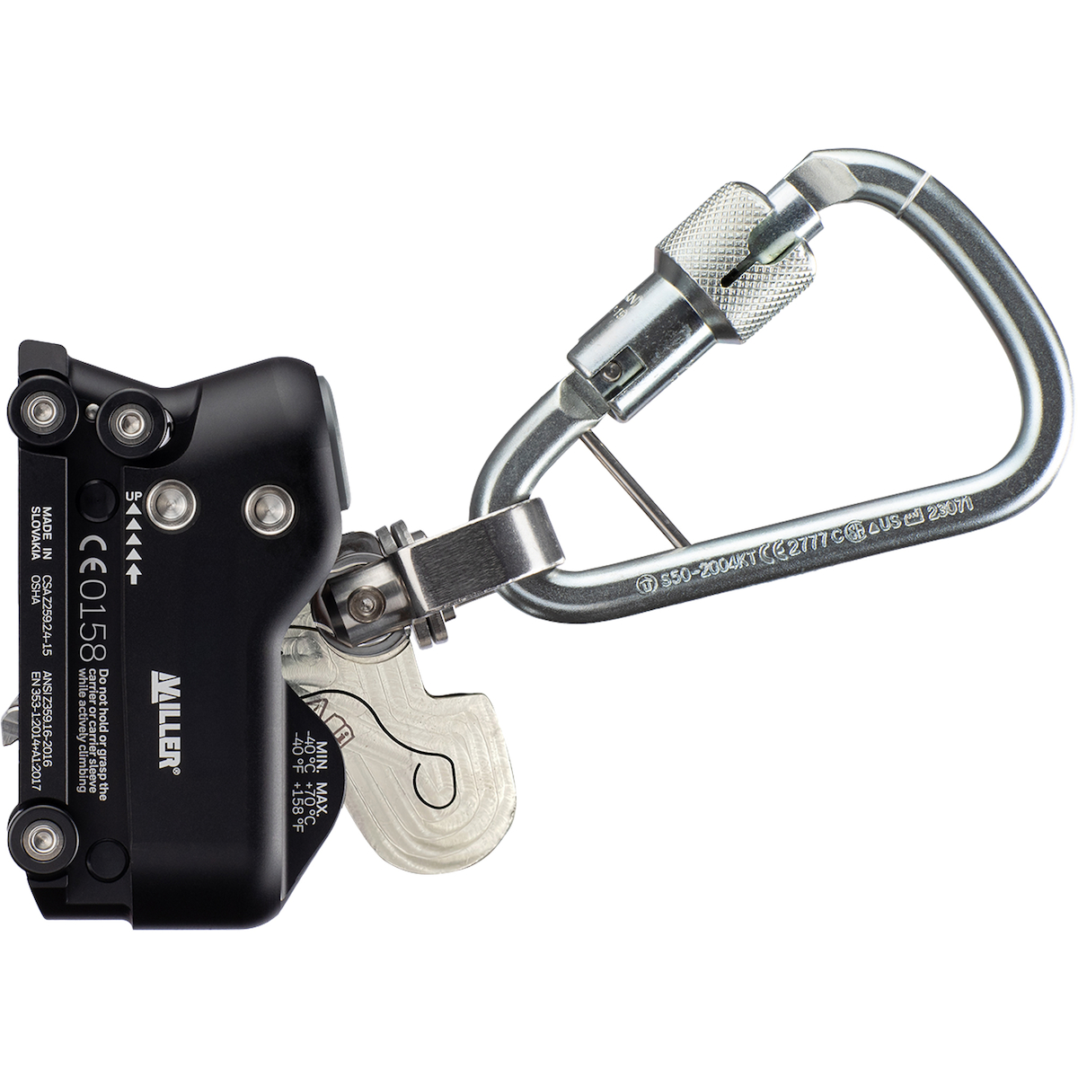 Miller FPH_VR650 Fall Arrester for Vertical Rail System -  Detachable Top or Bottom