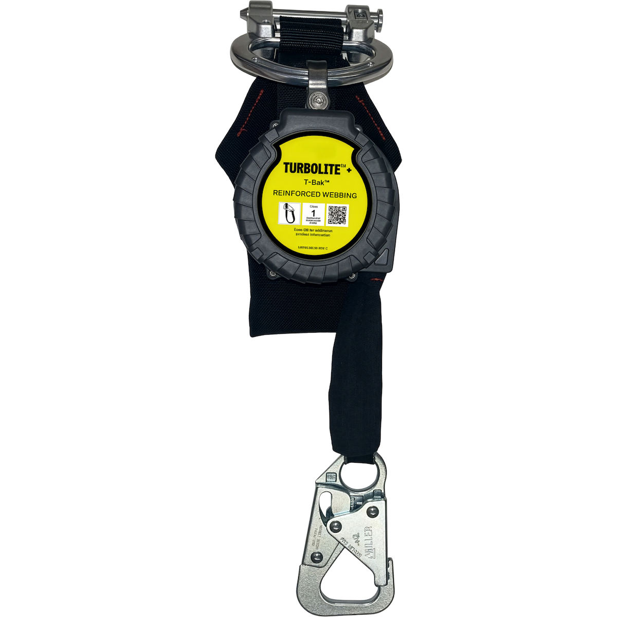 Miller MTL-OTB1-64/9FT Single Self-Retracting Lifeline, Vectran™ Webbing, Aluminum Connector, Zinc-plated Steel Miller 5K® Snap Hook