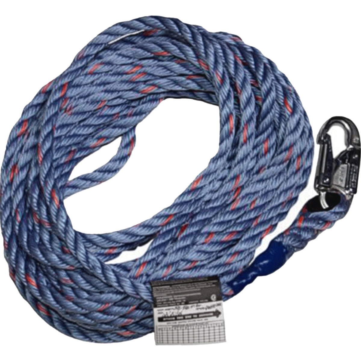 Miller 194R-2 5/8" Diameter Nylon Rope Lifeline with Thimble and Carabiner