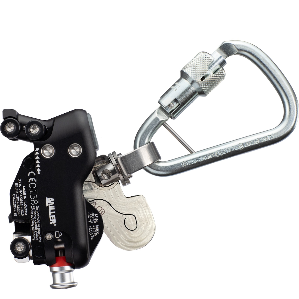 Miller FPH_VR670 Fall Arrester for Vertical Rail System -  Detachable Anywhere Along Rail