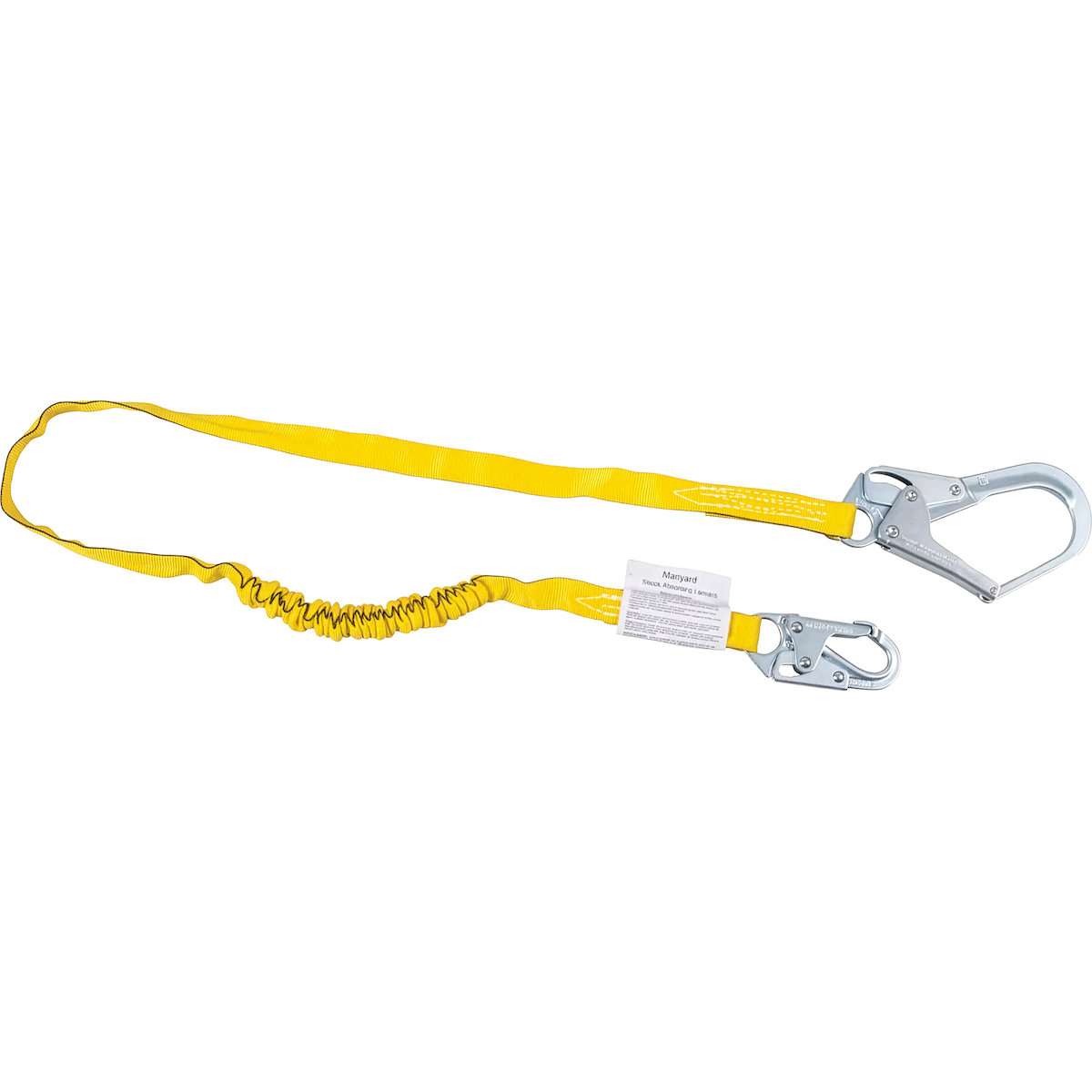 Miller 219WRS-Z7 Single Leg Stretchable Tublar Shock-Absorbing Lanyard with Large Hook and Locking Rebar Hook