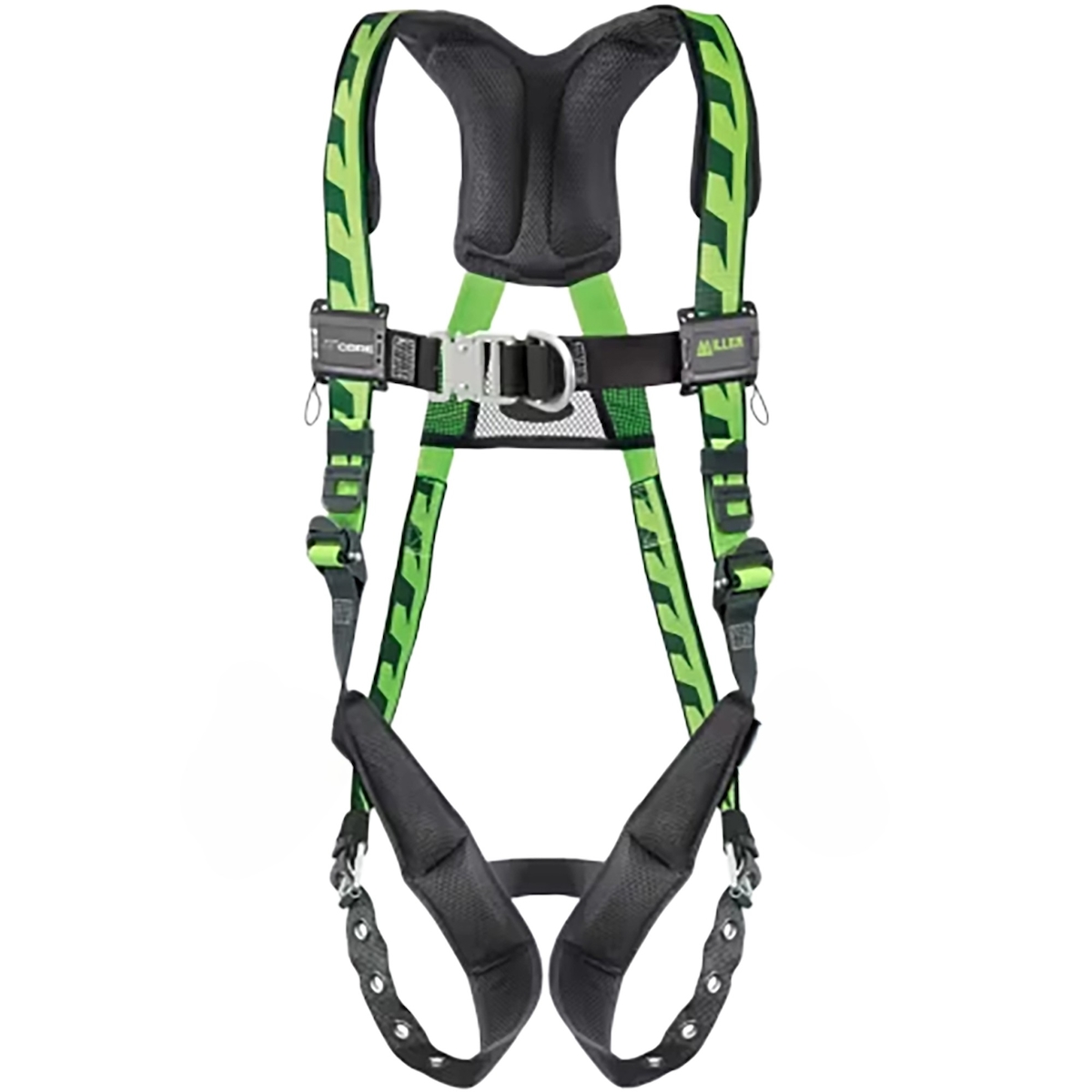 Miller ACF-TB Premium Breathable Full-Body Harness with Steel Hardware, 5 Points of Adjustment, Back/SIde D-Rings and Quick-Connect Chest Buckle & Tongue Leg Buckles