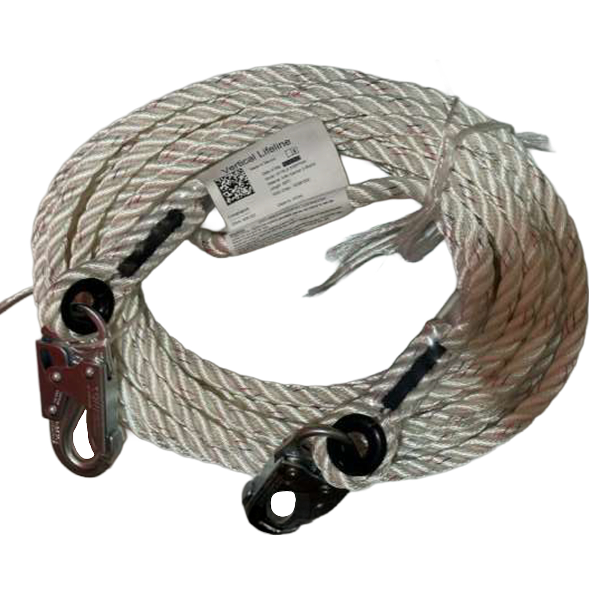 Miller 201RLS-5 5/8" Diameter Dacron® Polyester Rope Lifeline with Steel Locking Snap Hooks