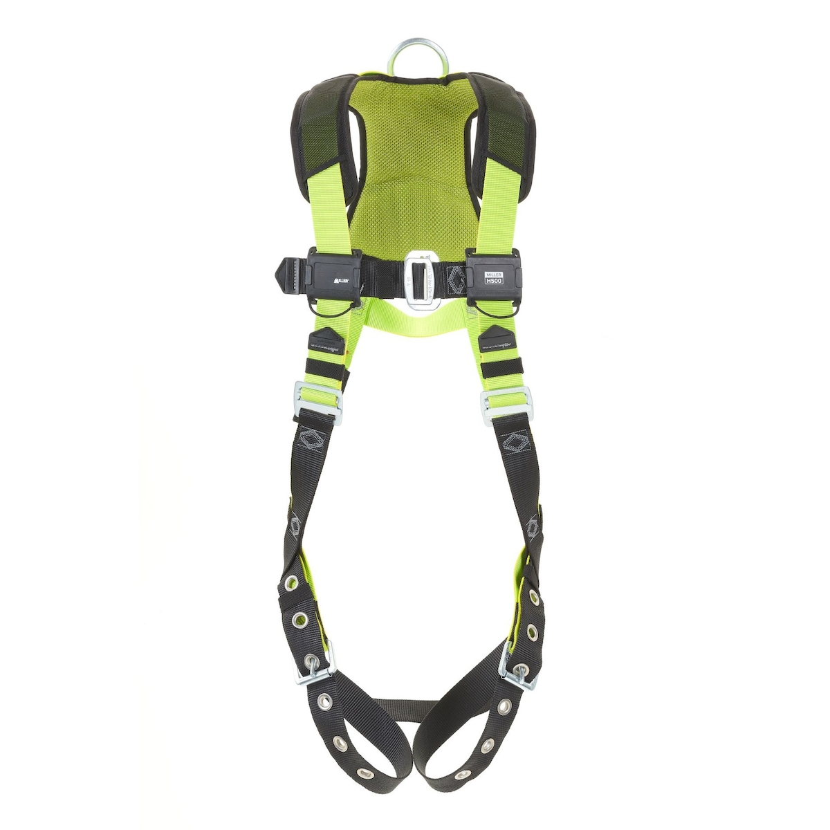 Miller H5IC31100 Industrial Comfort Full-Body Harness with 5 Points of Adjustment, Steel D-Rings, Tongue Buckles Leg and Back D-Ring