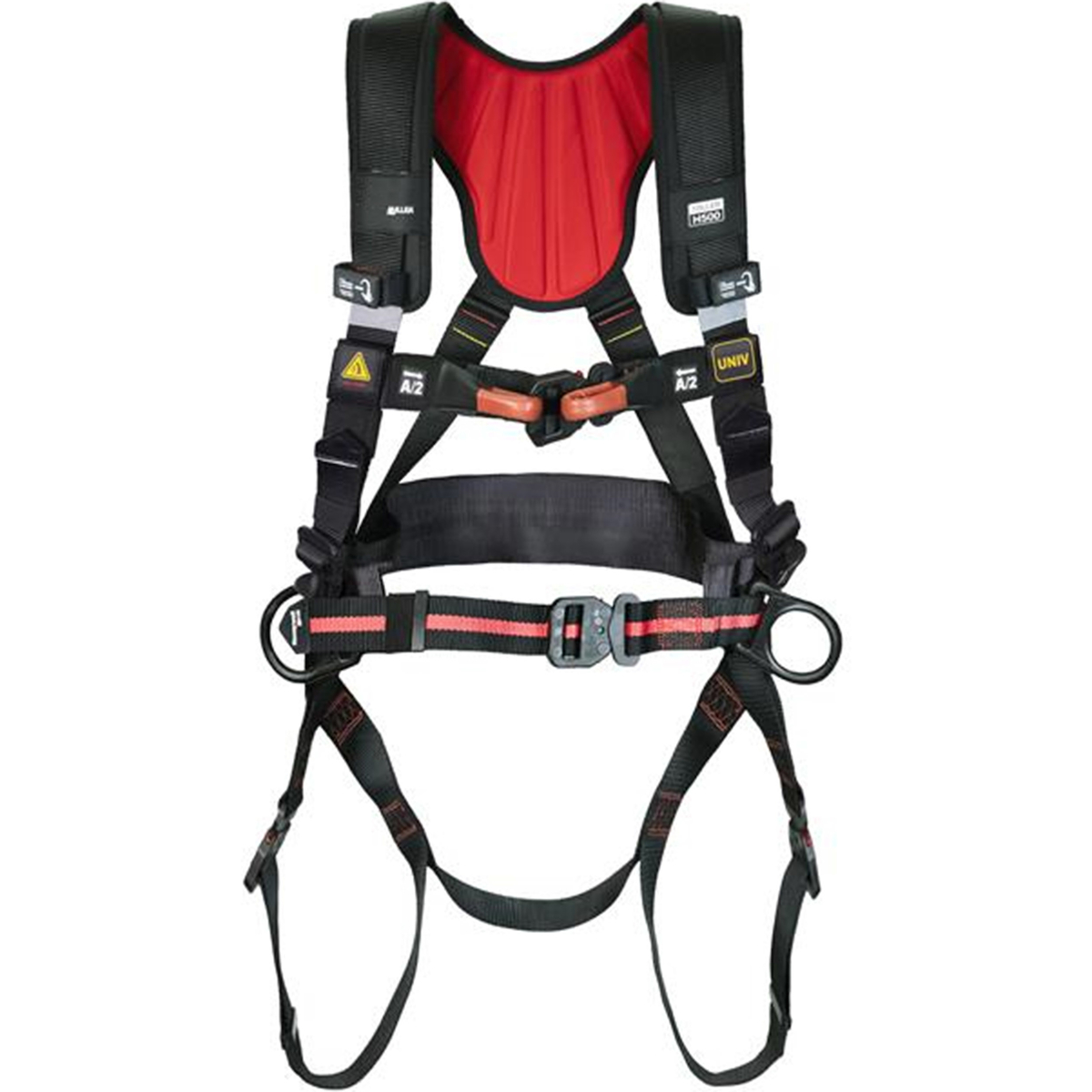 Miller H5AFC1S Arc Flash Full-Body Safety Harness, with 5 Points of Adjustment, with Dielectric Back / Side D-Rings, and Quick-Connect Chest & Leg Buckles
