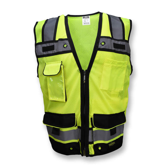 Radians SV65-2ZGM Type R Class 2 Heavy Duty Surveyor with Zipper, Hi-Vis Green